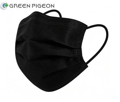 Masgiau Wyneb Du tafladwy ar gyfer Croen Sensitif